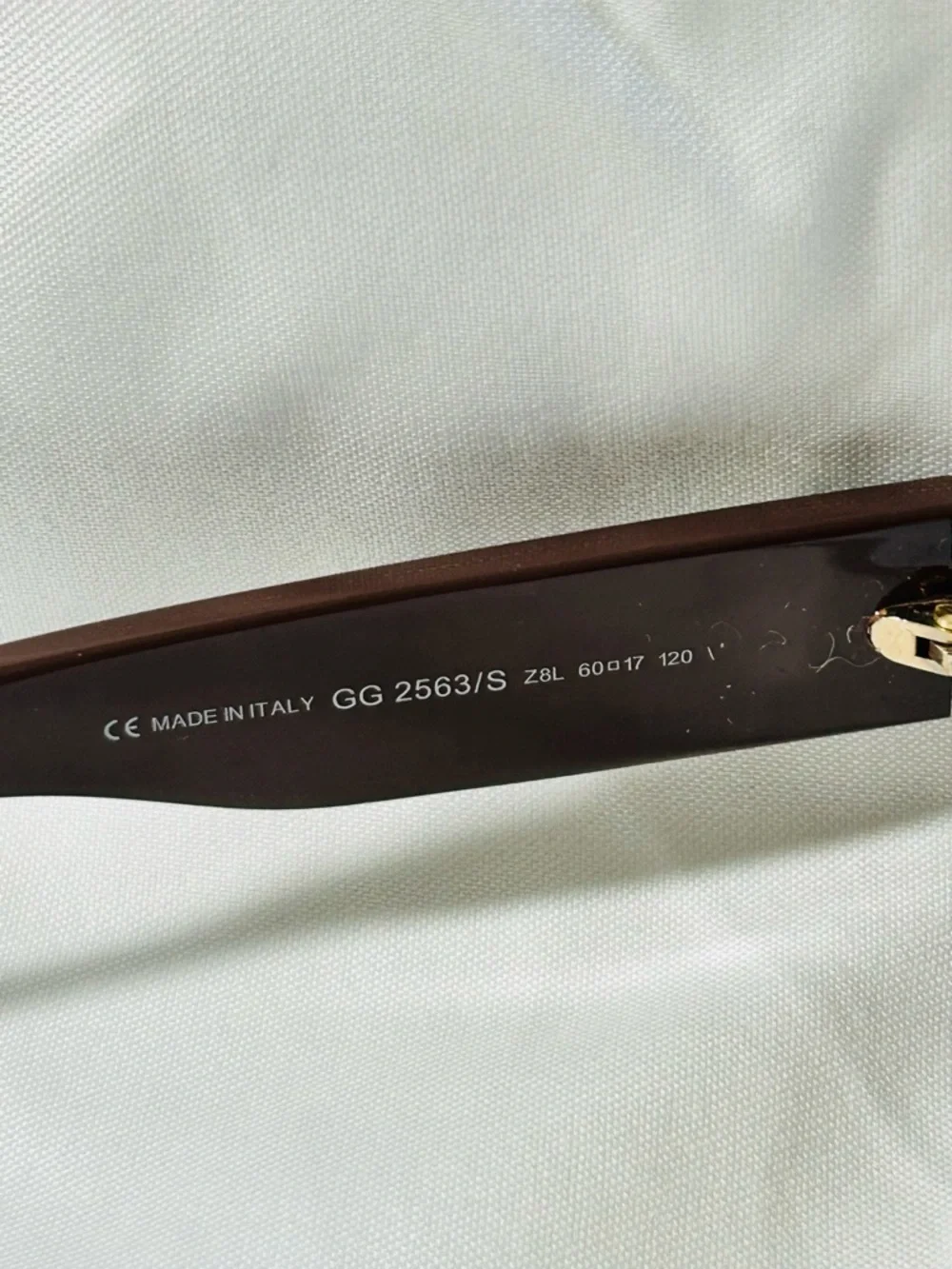 Gucci Men's Brown Rectangular Sunglasses with Dark Lenses - Picture 3 of 4